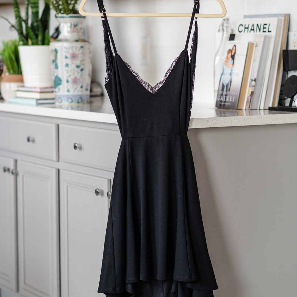 Black Lulu’s Lace Back Dress